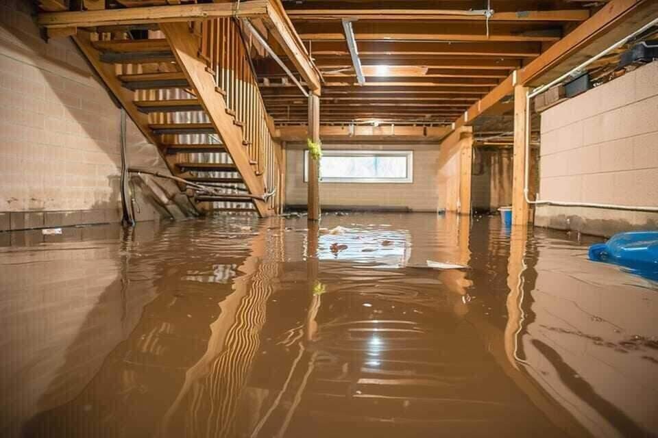 Basement flood cleanup